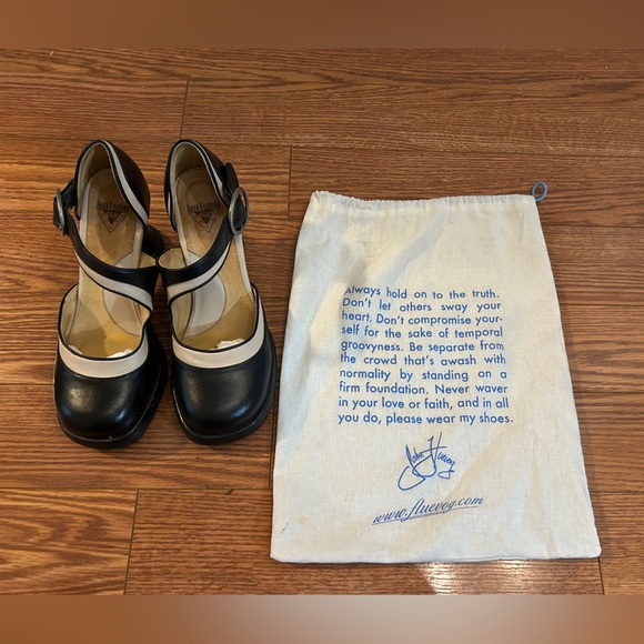 Like New Fluevog Black and White Heels - Picture 14 of 16